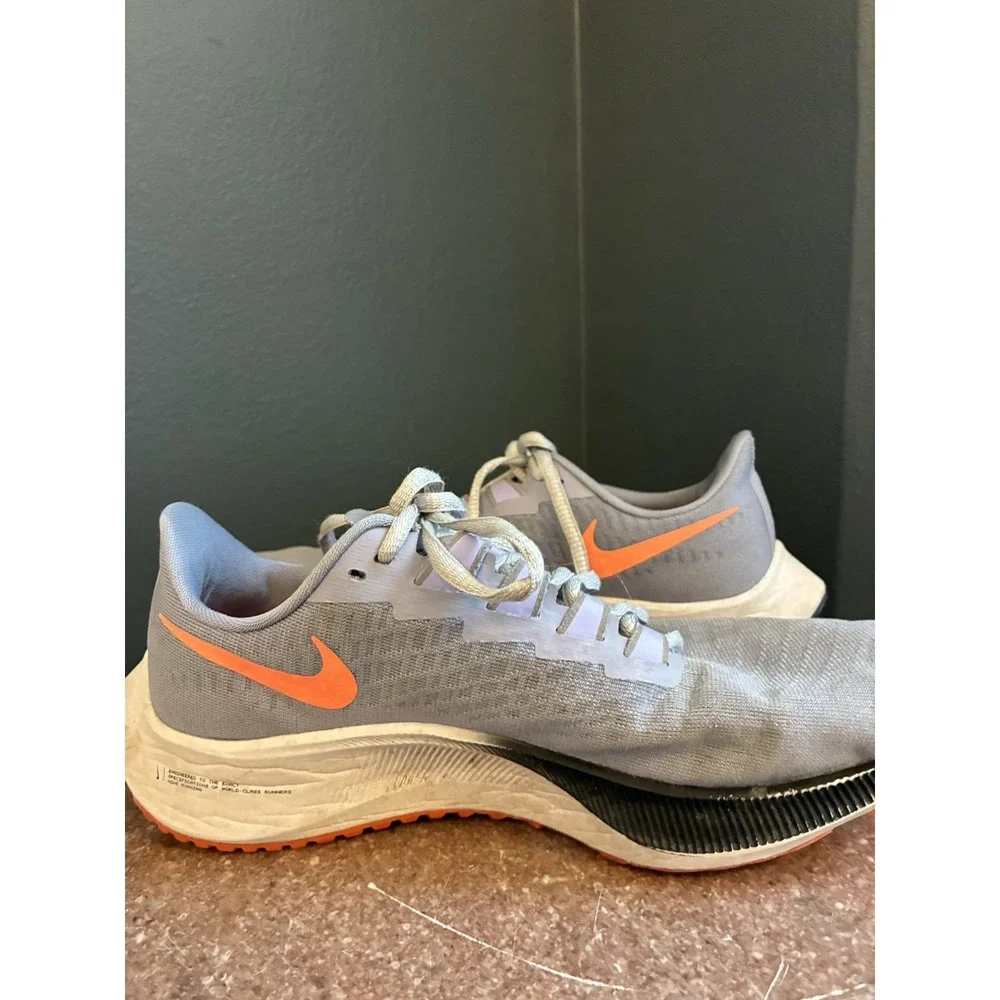 Nike Air Zoom Pegasus 37 Indigo Haze Bright Mango Women's Running Shoes Size 8.5